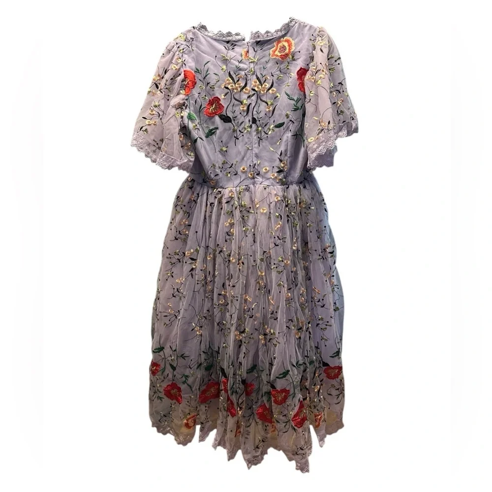 Jessakae embroidered lilac Darla dress size L - Picture 10 of 15
